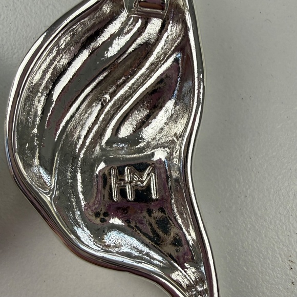 Heaven Mayhem Womens Silver Plated Brass Croissant Earrings - Picture 7 of 7